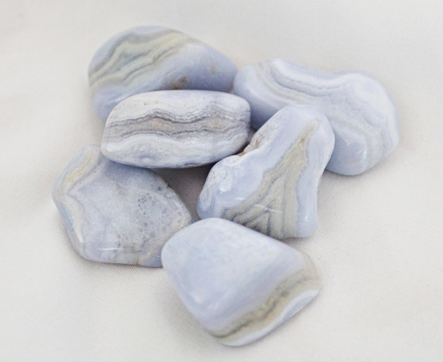Blue Lace Agate Tumbled Stones