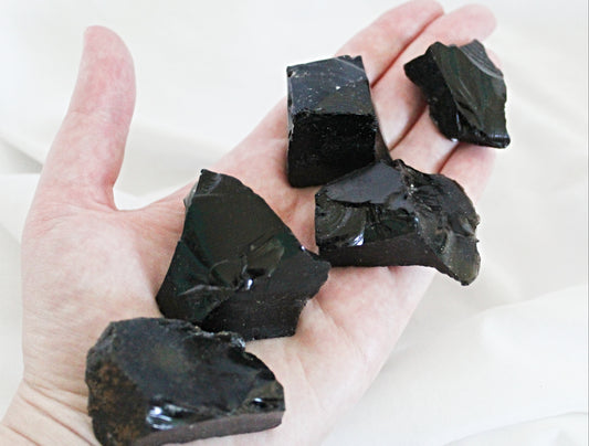 Raw Black Obsidian Chunks