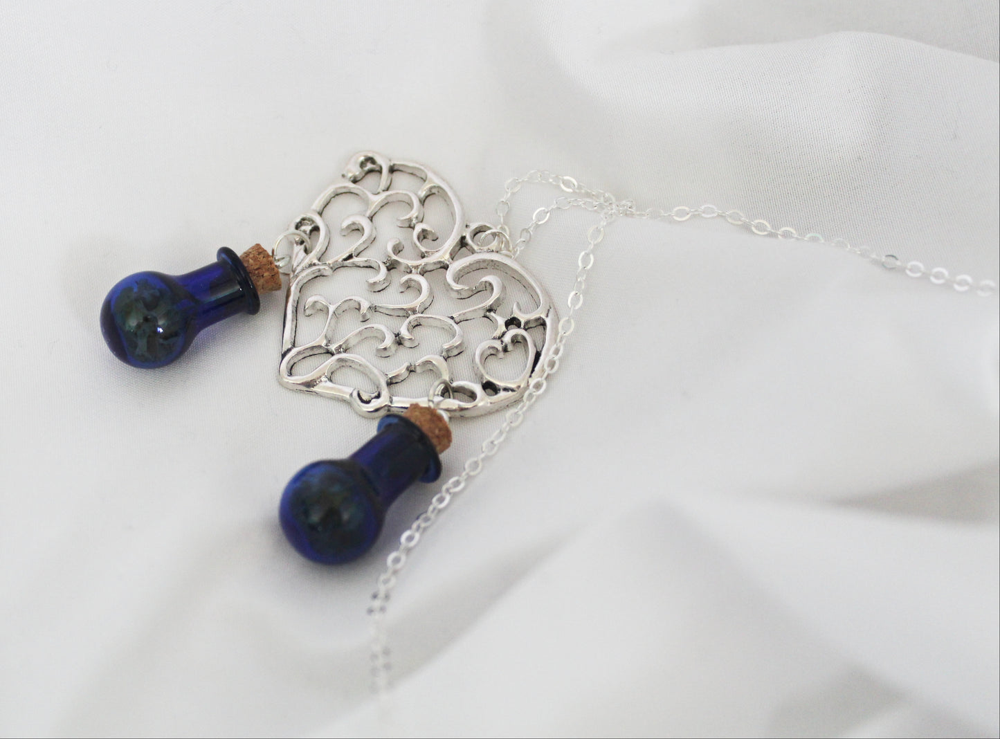 Heart and Spell Jar Necklace