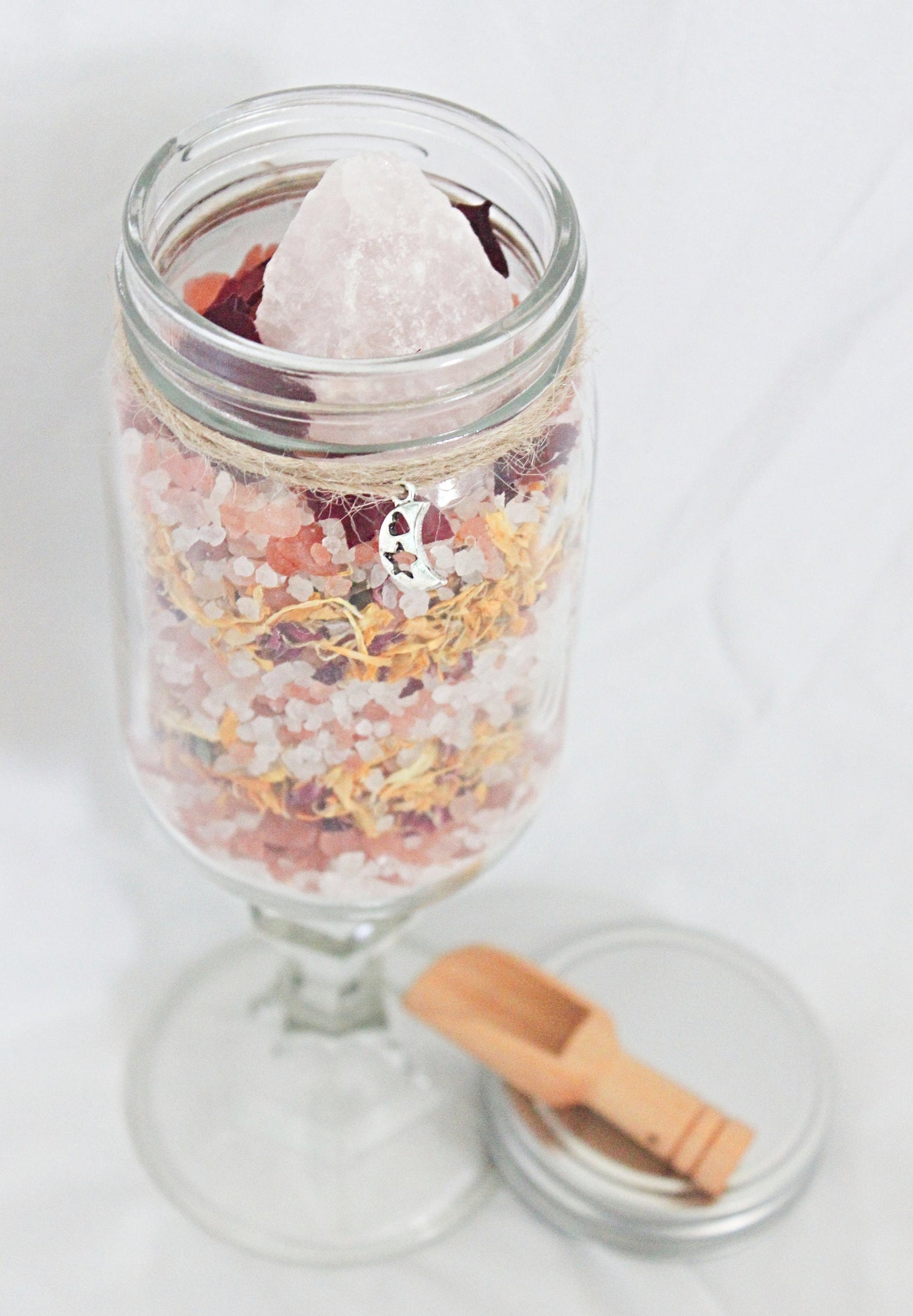 Rose Quartz Himalayan Bath Salts - Wildflower Moon Magic