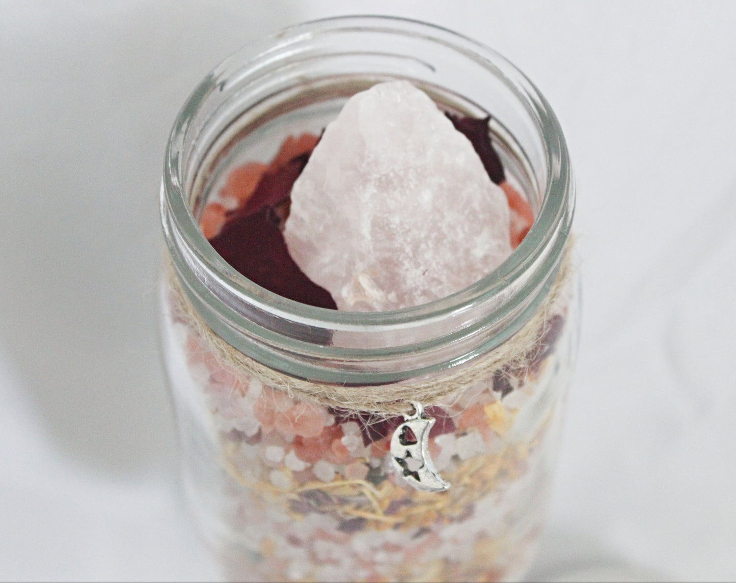 Rose Quartz Himalayan Bath Salts - Wildflower Moon Magic