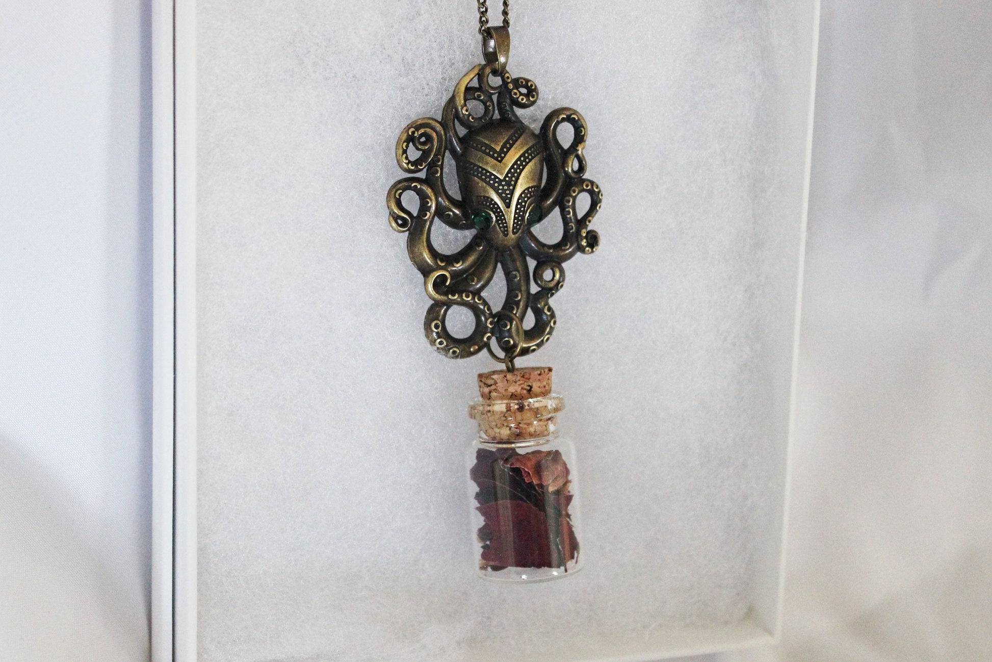 Octopus Spell Jar Necklace - Wildflower Moon Magic