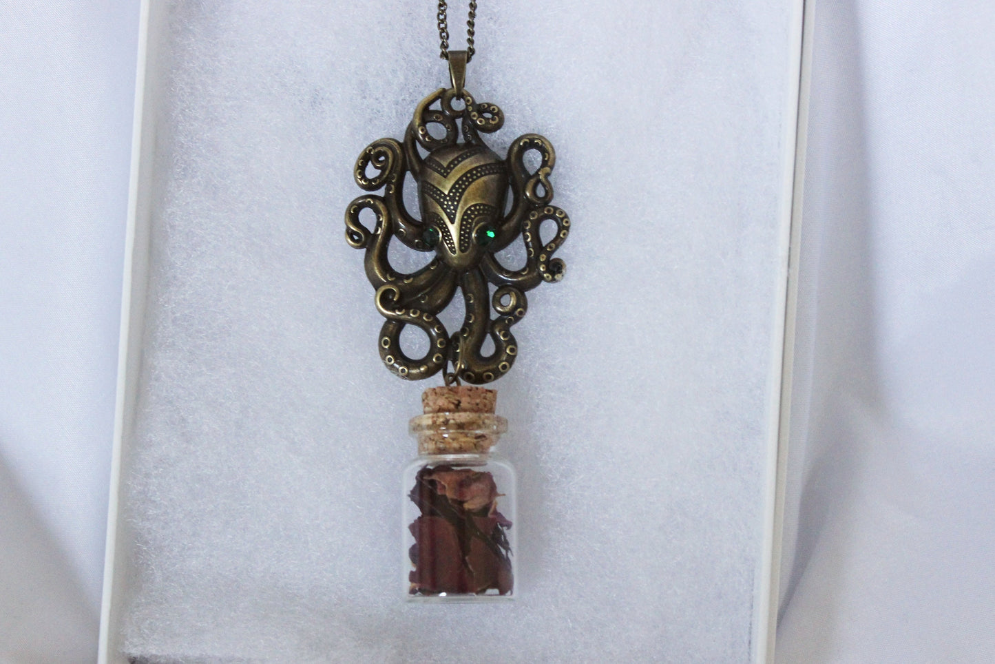Octopus Spell Jar Necklace - Wildflower Moon Magic