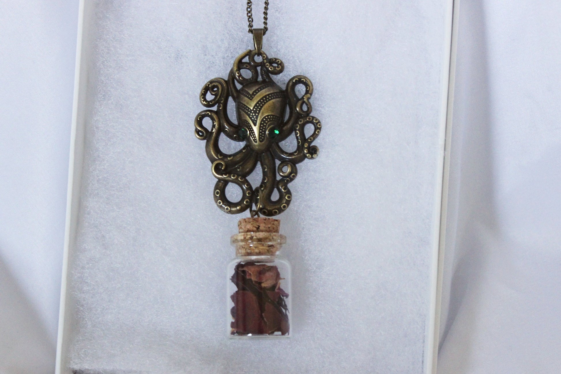 Octopus Spell Jar Necklace - Wildflower Moon Magic