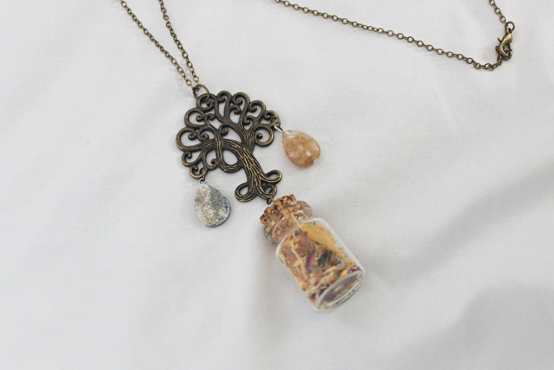 Tree Spell Jar Necklace - Wildflower Moon Magic