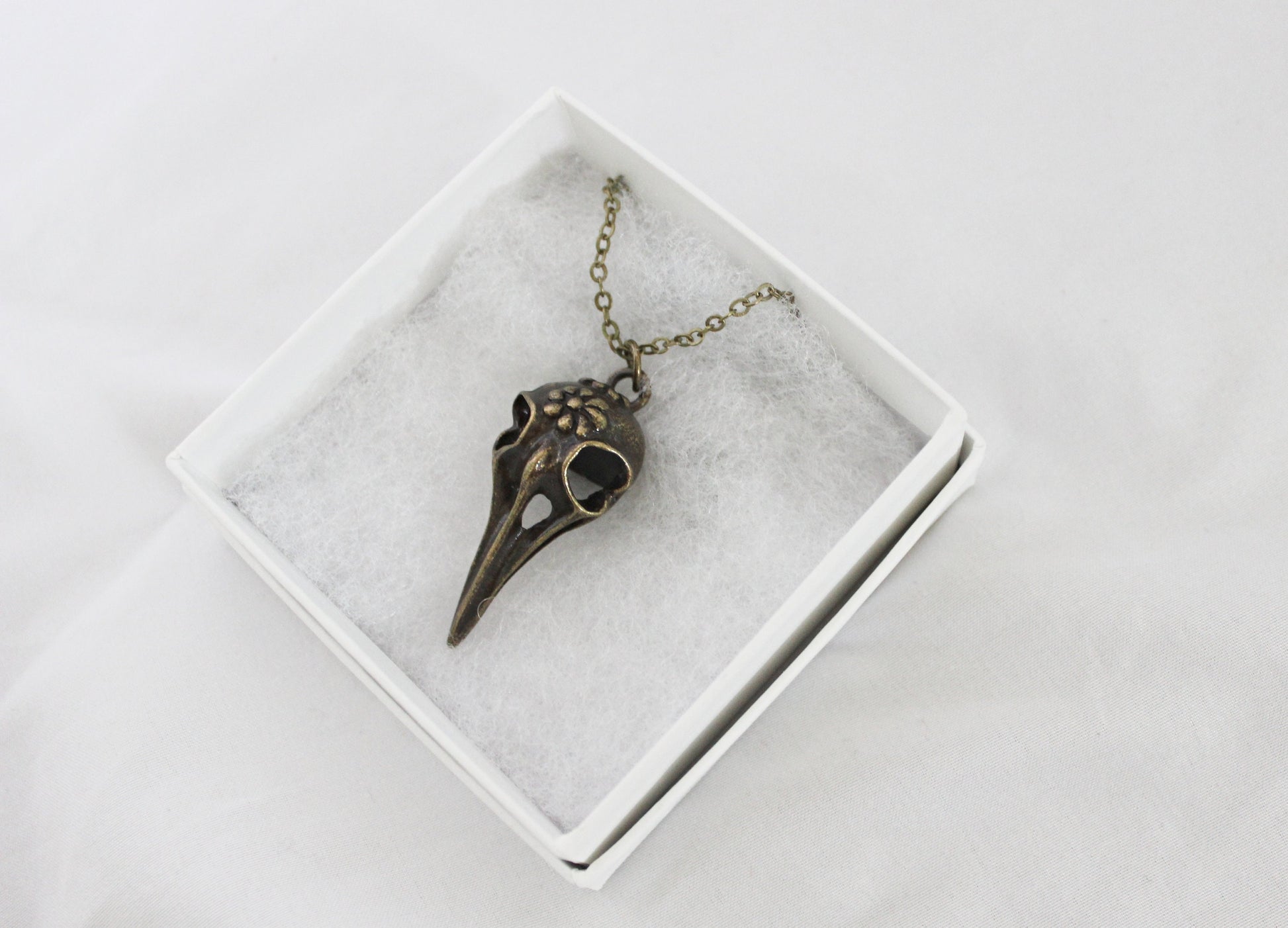 Raven Skull Necklace - Wildflower Moon Magic