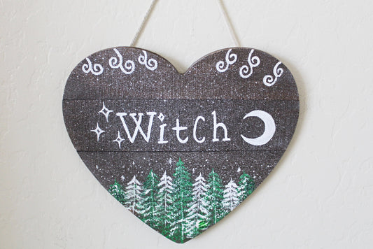 Forest Witch Heart Wall Hanging - Wildflower Moon Magic