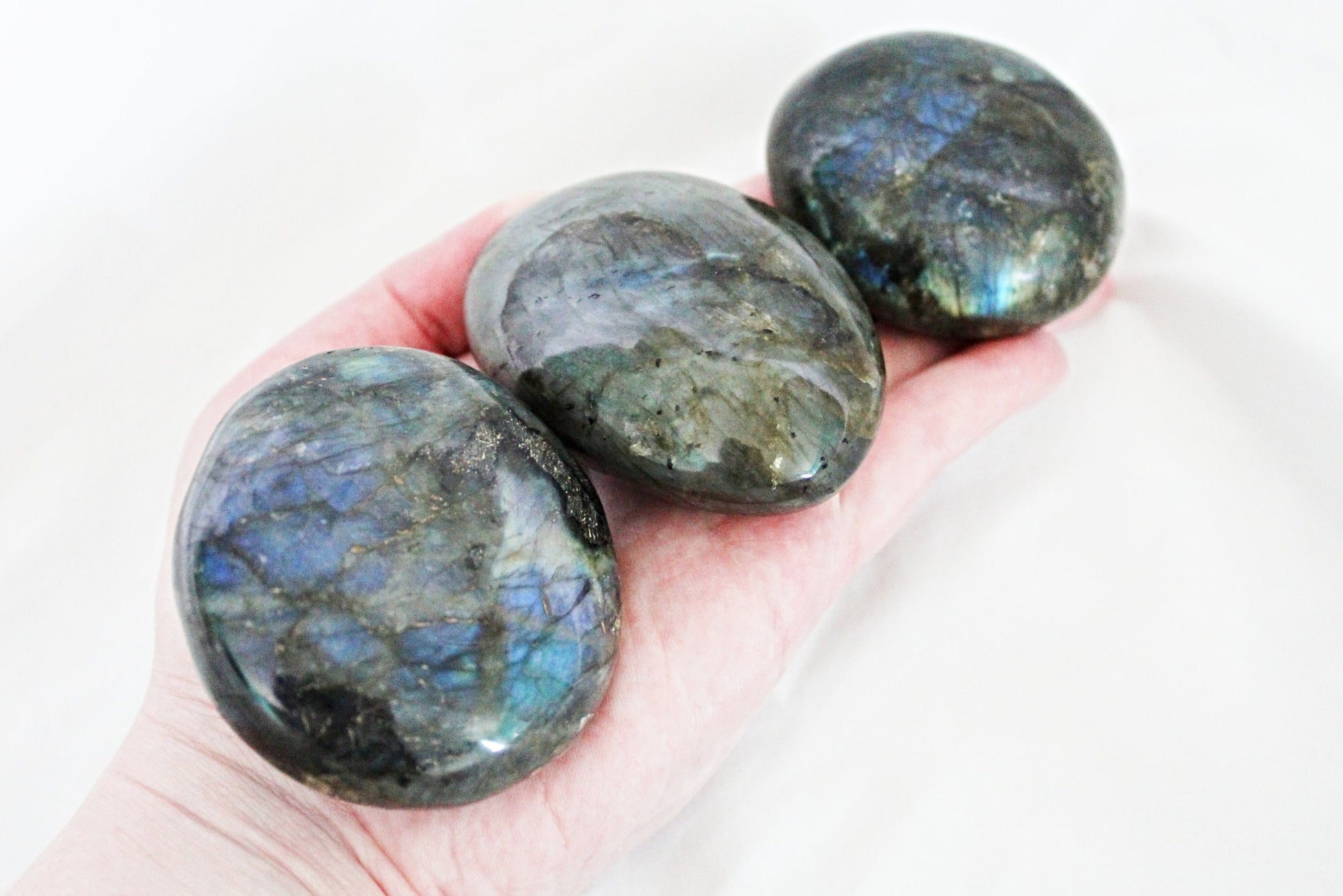 Labradorite Palm Stones (Ethically Sourced) - Wildflower Moon Magic