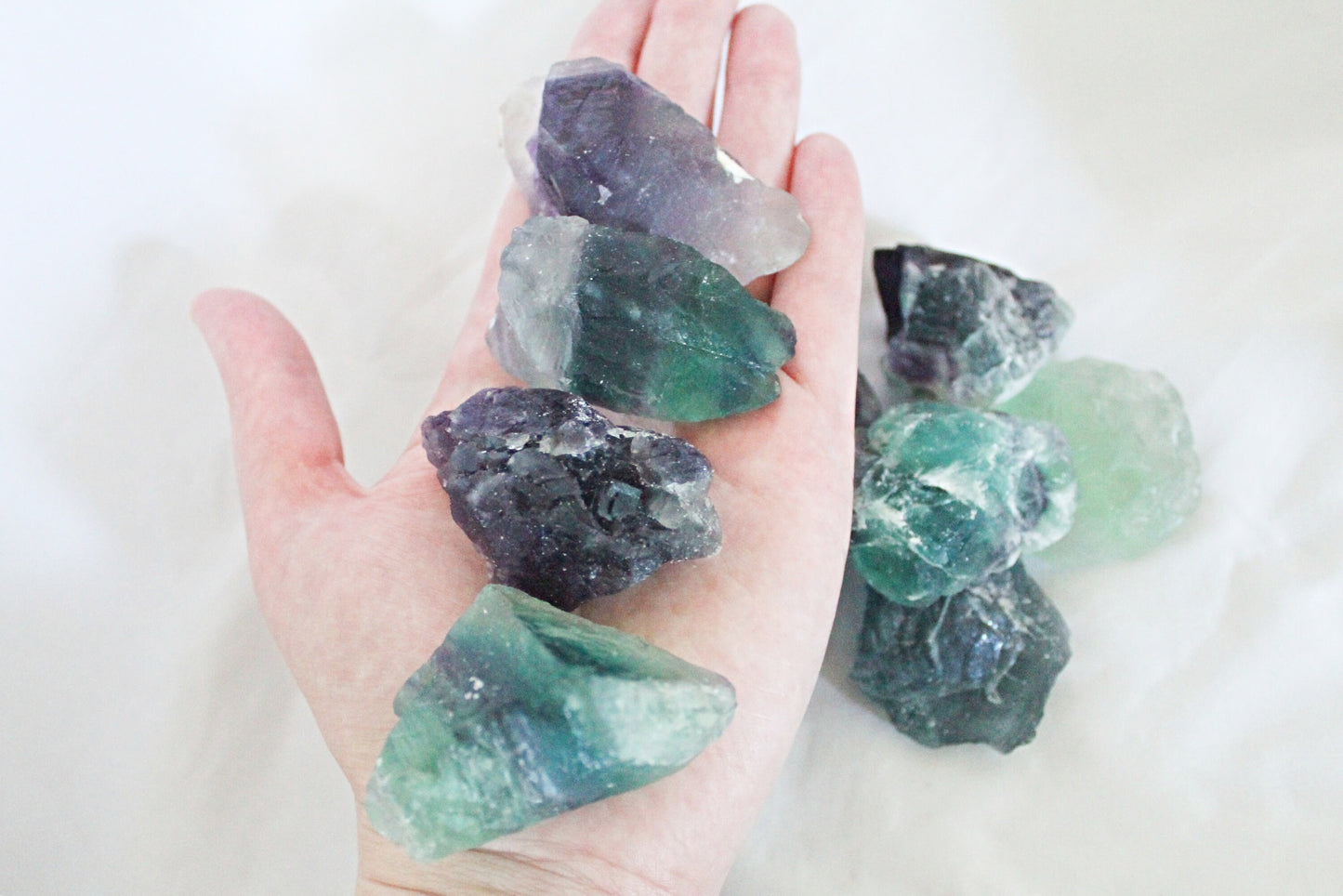 Rainbow Fluorite Raw Stones (Ethically Sourced) - Wildflower Moon Magic