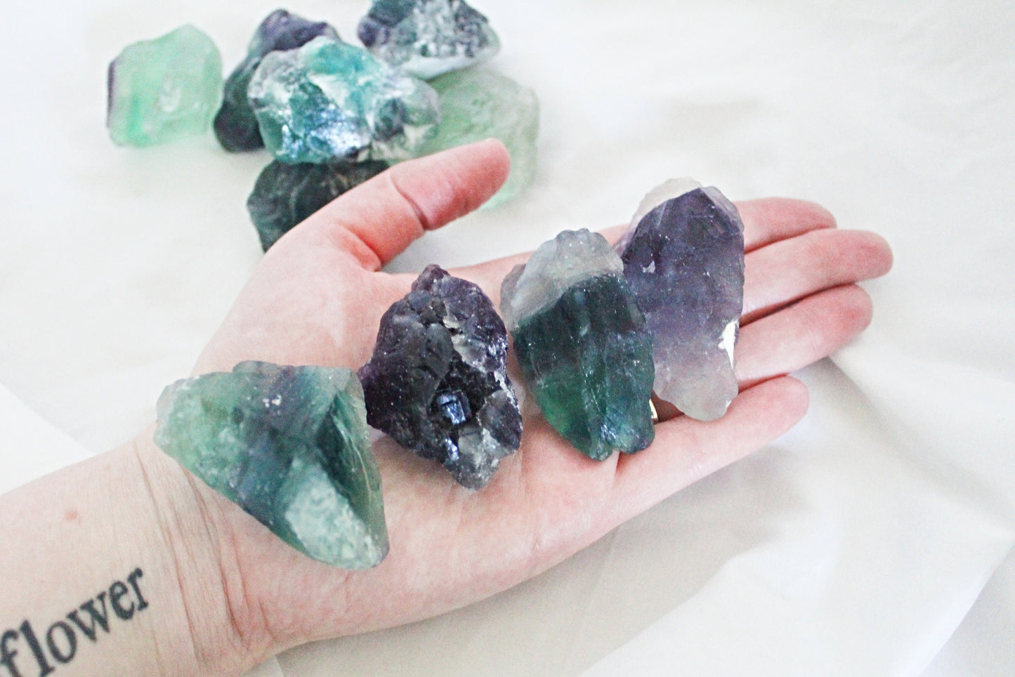 Rainbow Fluorite Raw Stones (Ethically Sourced) - Wildflower Moon Magic