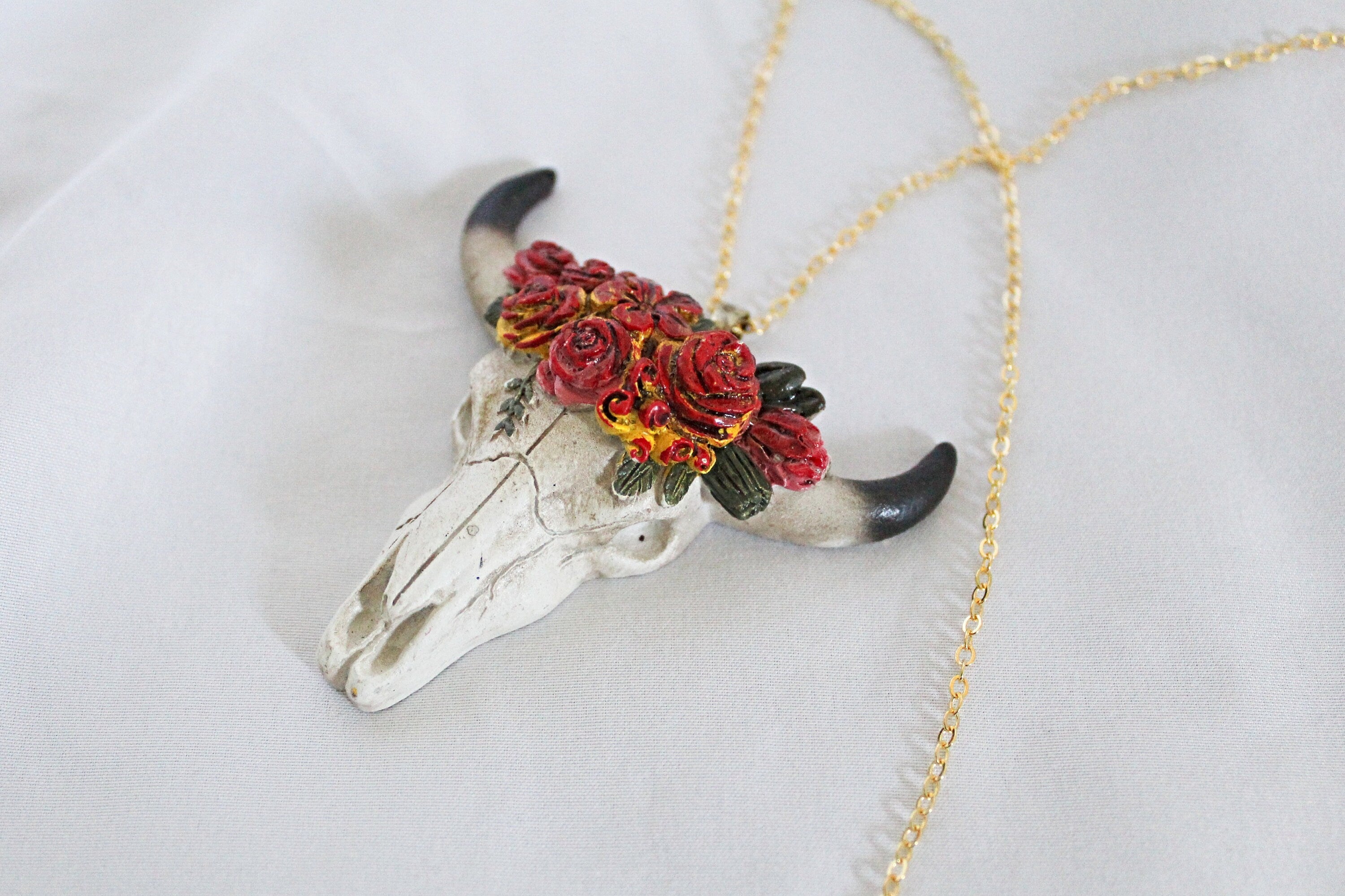 Longhorn Skull Necklace – Aria Lattner