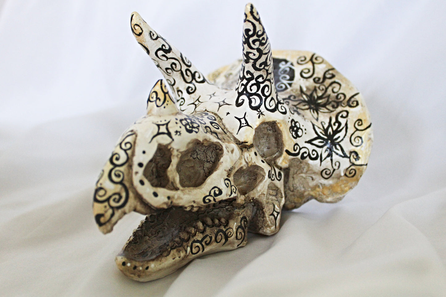 Triceratops Witchy Dino Head Décor - Wildflower Moon Magic