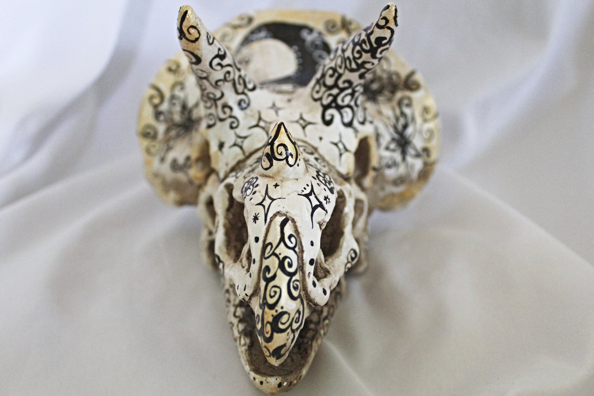 Triceratops Witchy Dino Head Décor - Wildflower Moon Magic