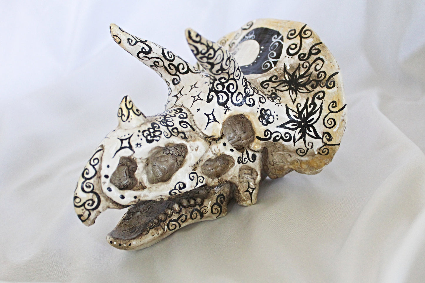 Triceratops Witchy Dino Head Décor - Wildflower Moon Magic