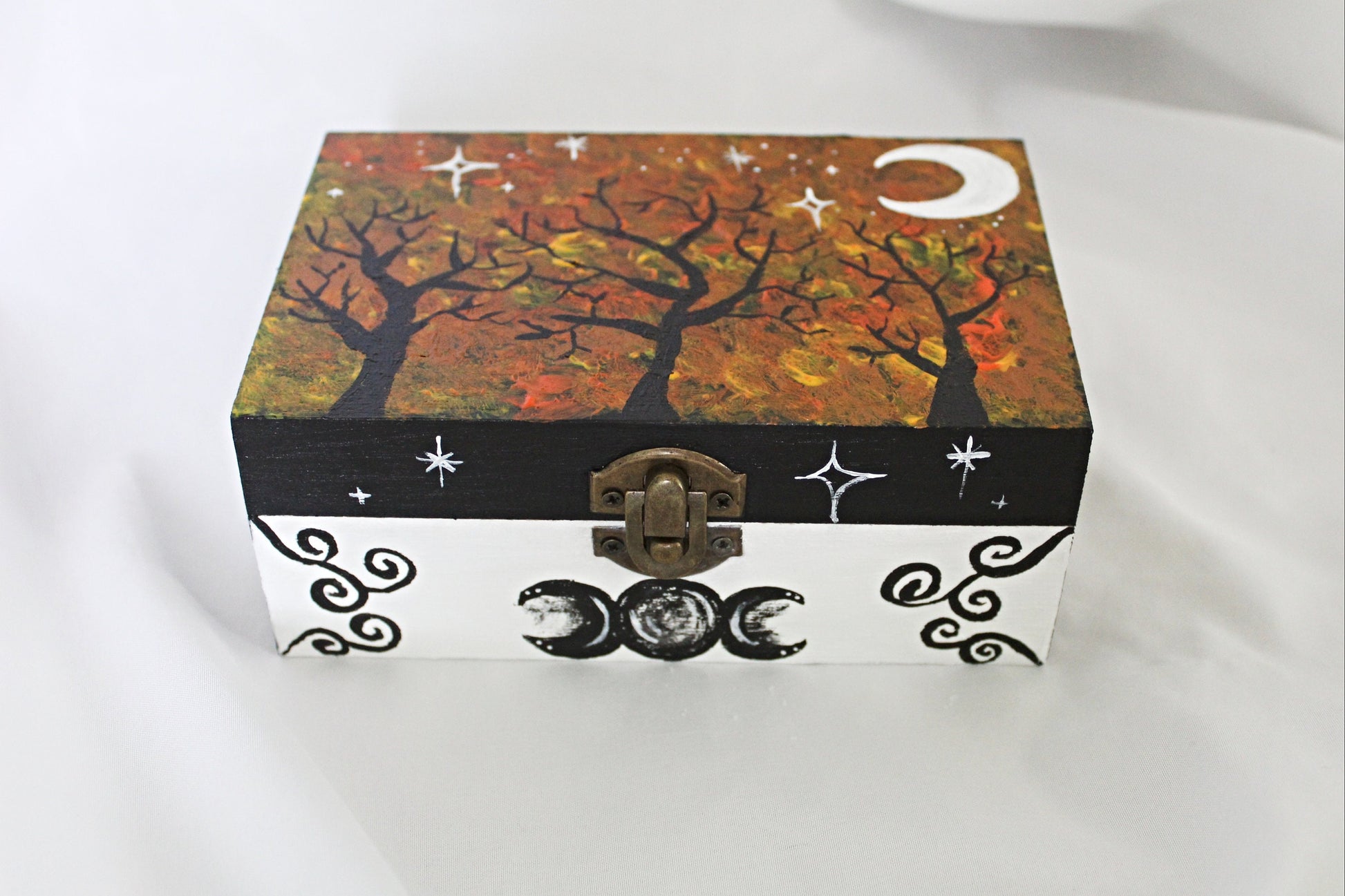Witchy Tree Tarot Card Box, Tarot Card Box, Witch Trinket Box - Wildflower Moon Magic