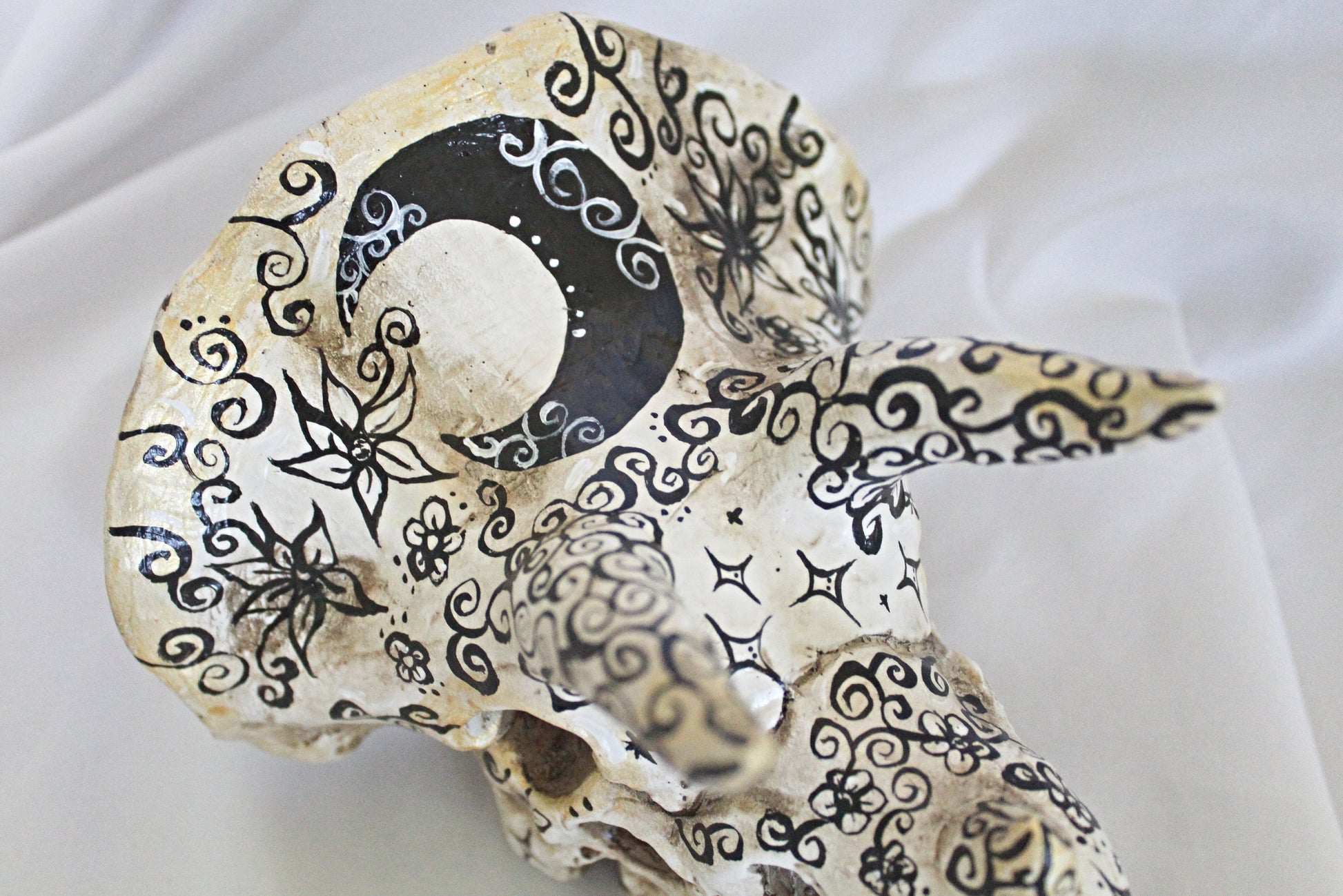 Triceratops Witchy Dino Head Décor - Wildflower Moon Magic