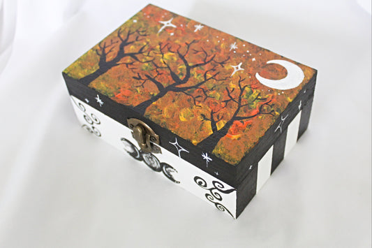 Witchy Tree Tarot Card Box, Tarot Card Box, Witch Trinket Box - Wildflower Moon Magic
