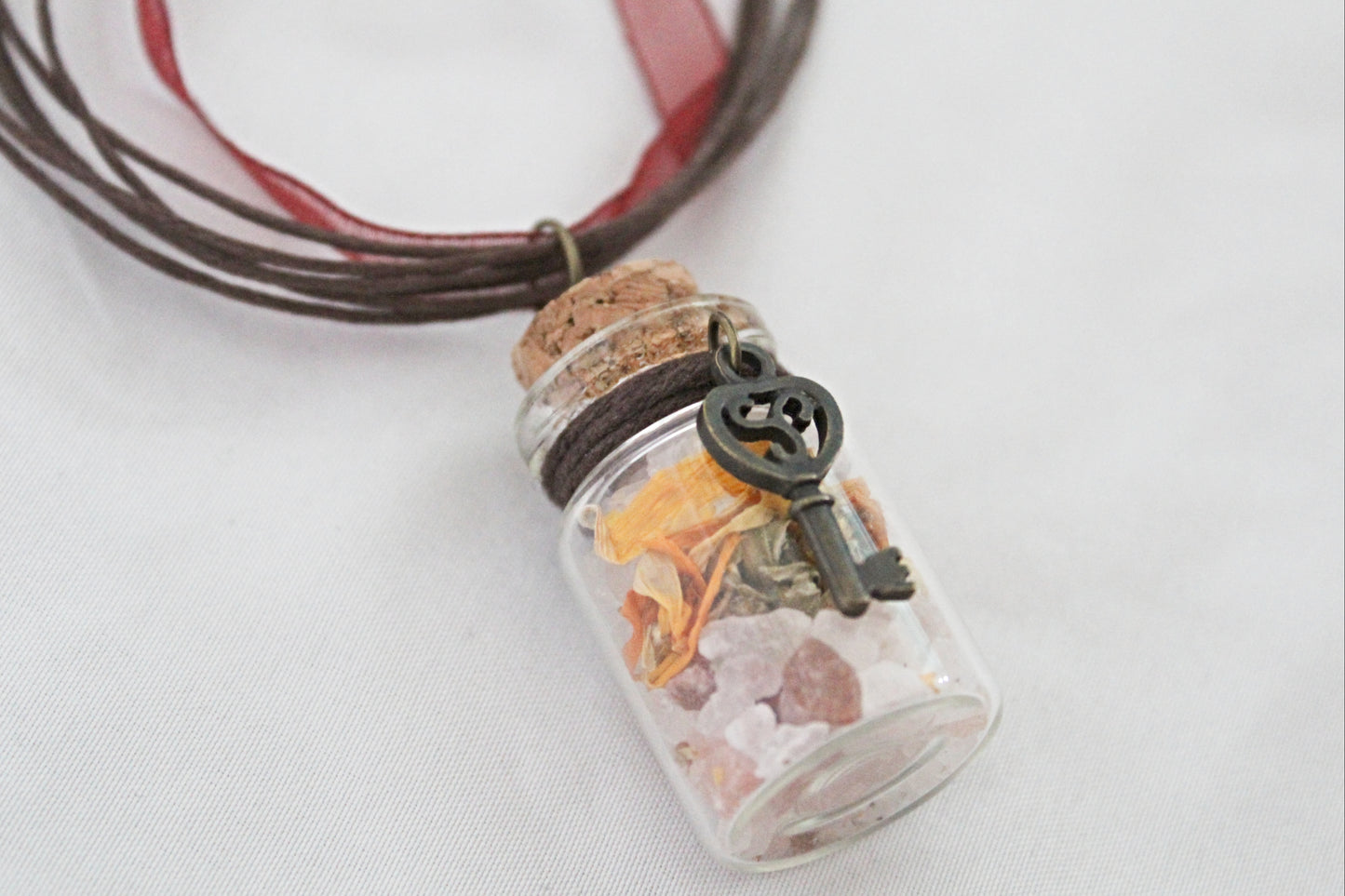 Key Little Jar of Happiness Necklace