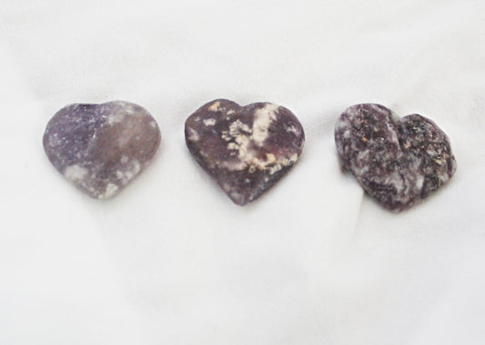 Lepidolite Hearts