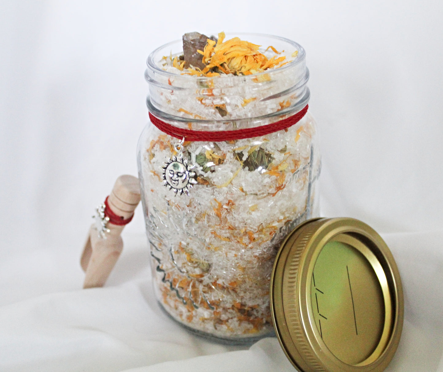 Summer Bath Salts featuring Citrine and Calendula