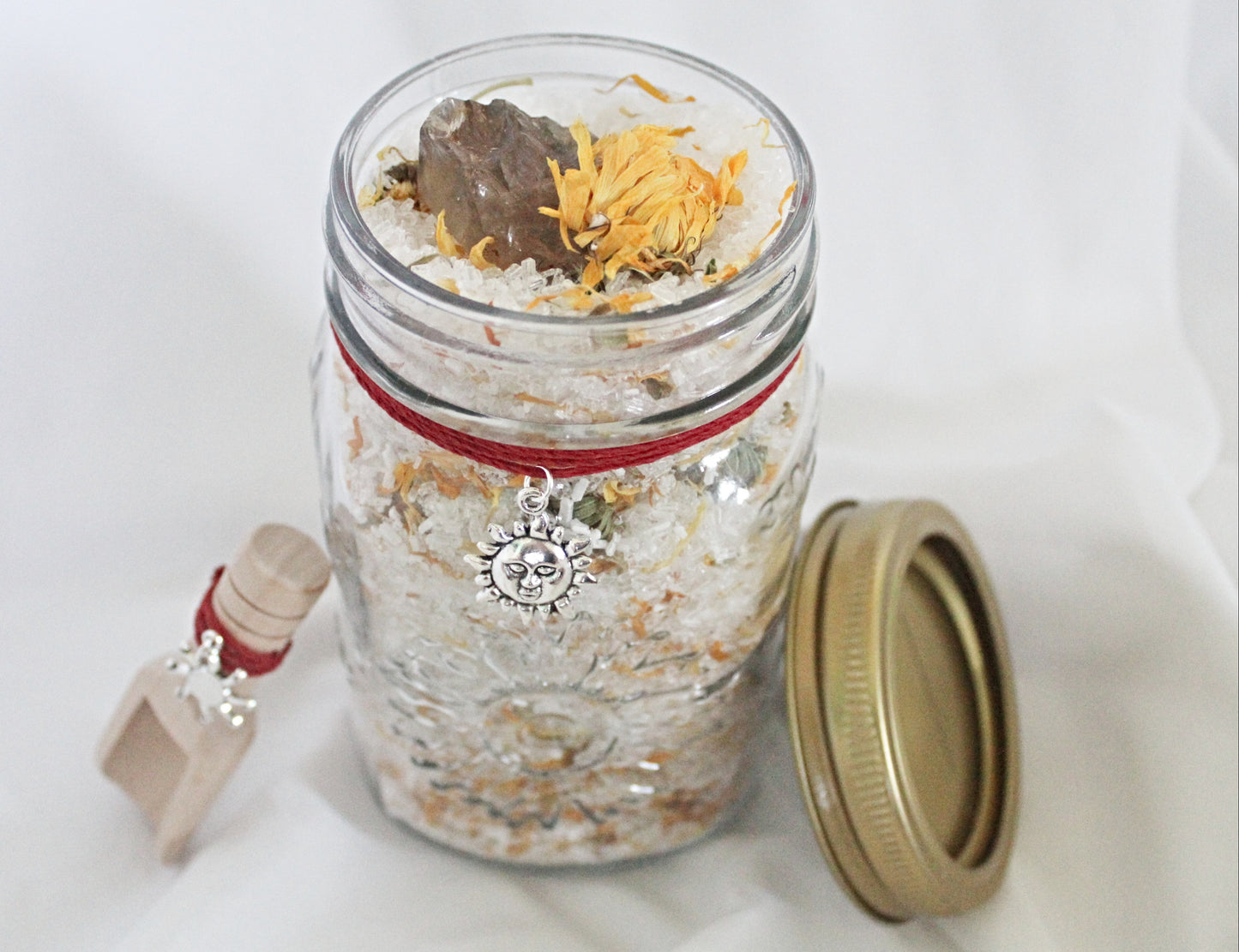 Summer Bath Salts featuring Citrine and Calendula