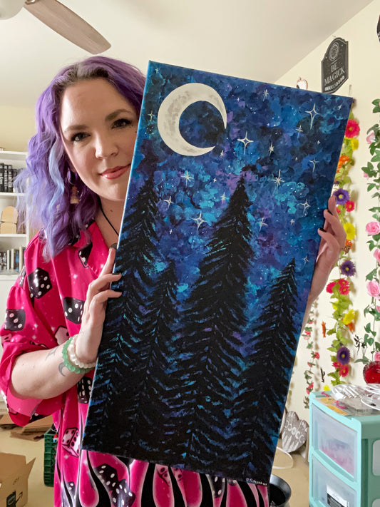 Night Sky Large Acrylic Painting