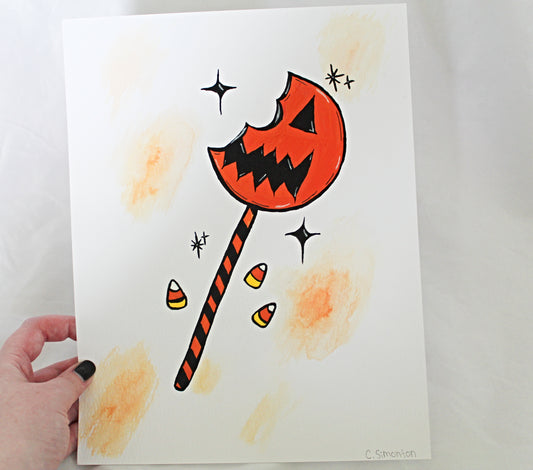 Halloween Lollipop Art Print