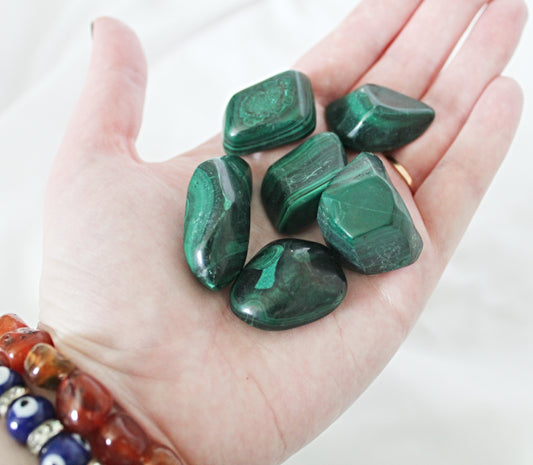 Malachite Hand Polished Stones