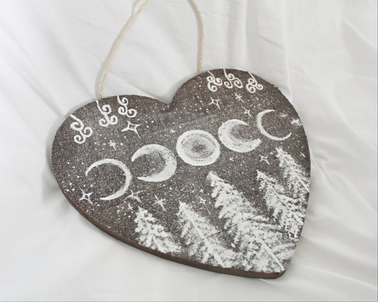 Rustic Moon Phases Wall Hanging
