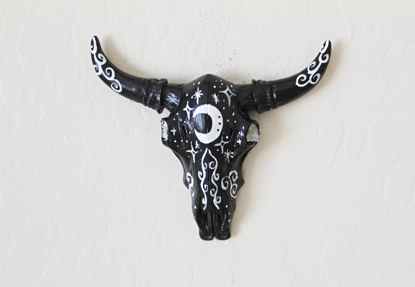 Night Sky Miniature Bull Skull Wall Hanging