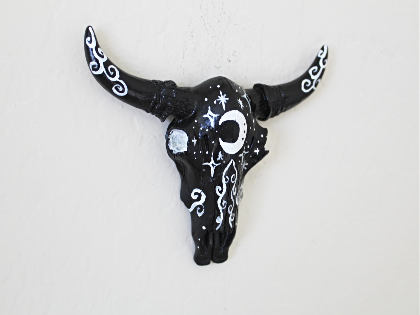 Night Sky Miniature Bull Skull Wall Hanging