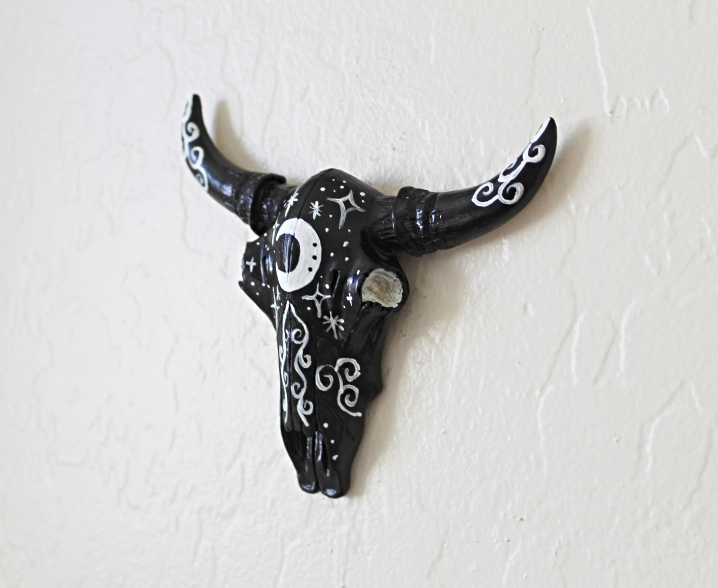 Night Sky Miniature Bull Skull Wall Hanging