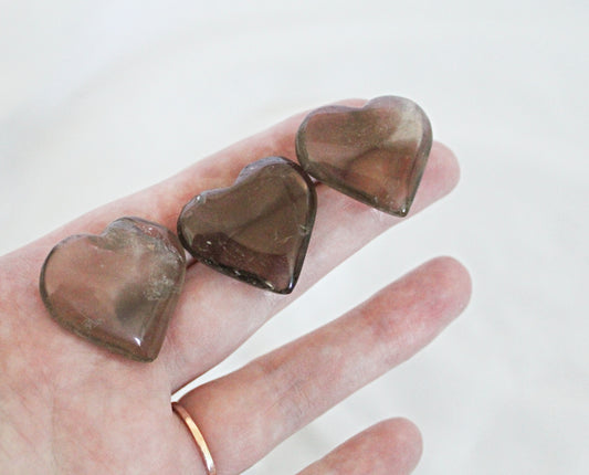 Smoky Quartz Hearts