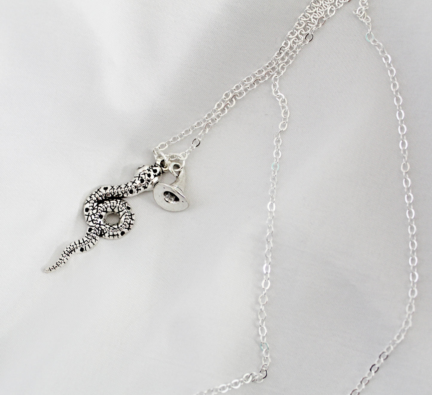 Snake and Witch Hat Necklace