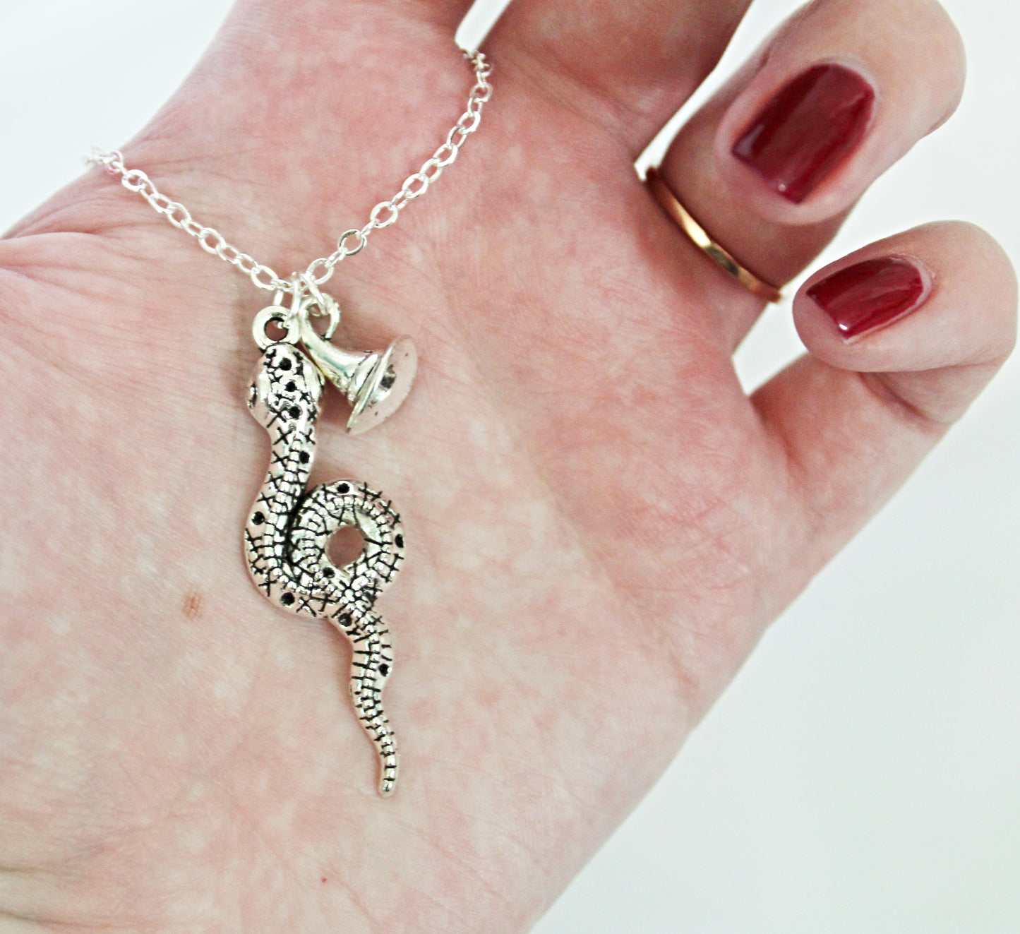 Snake and Witch Hat Necklace