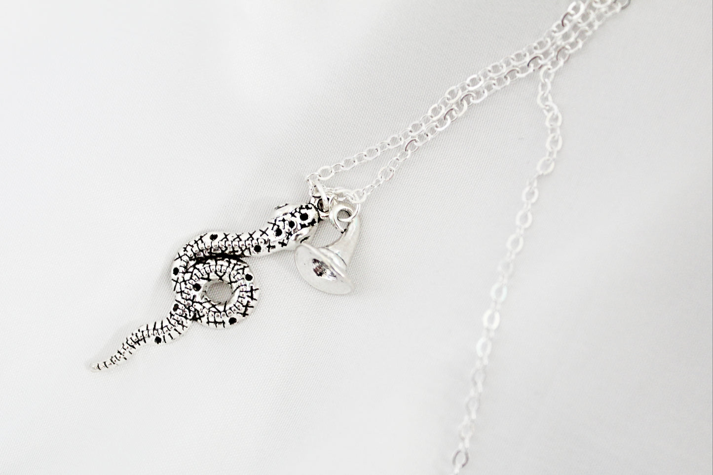 Snake and Witch Hat Necklace