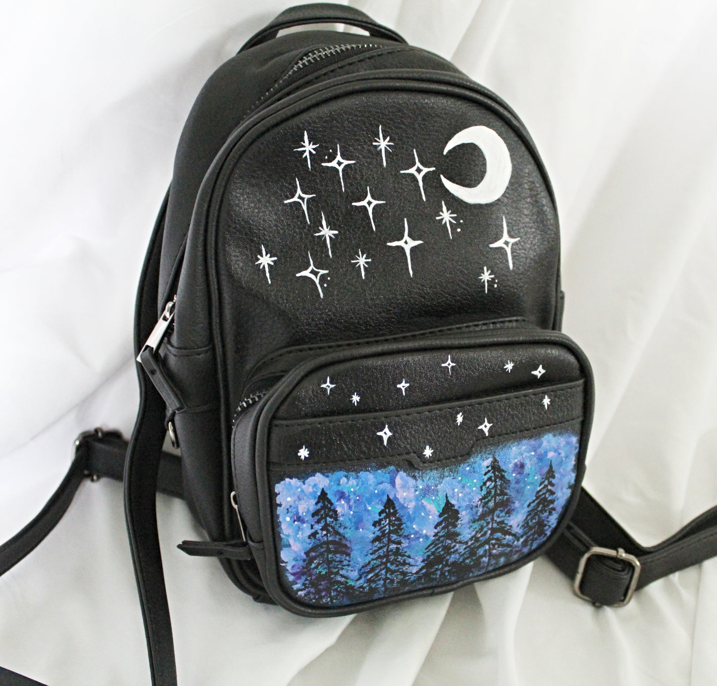 Painted Mini Backpack featuring Forest Scene