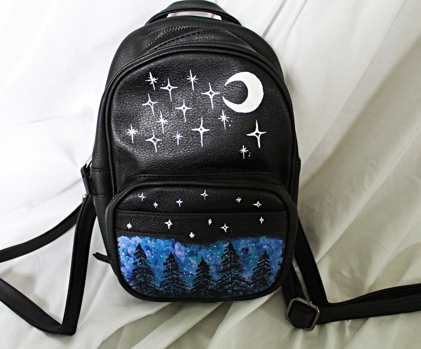 Painted Mini Backpack featuring Forest Scene