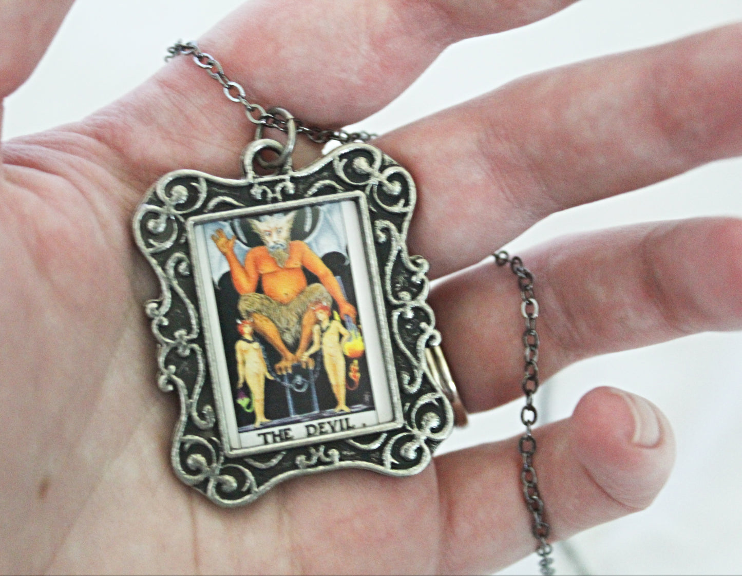 The Devil Tarot Card Necklace