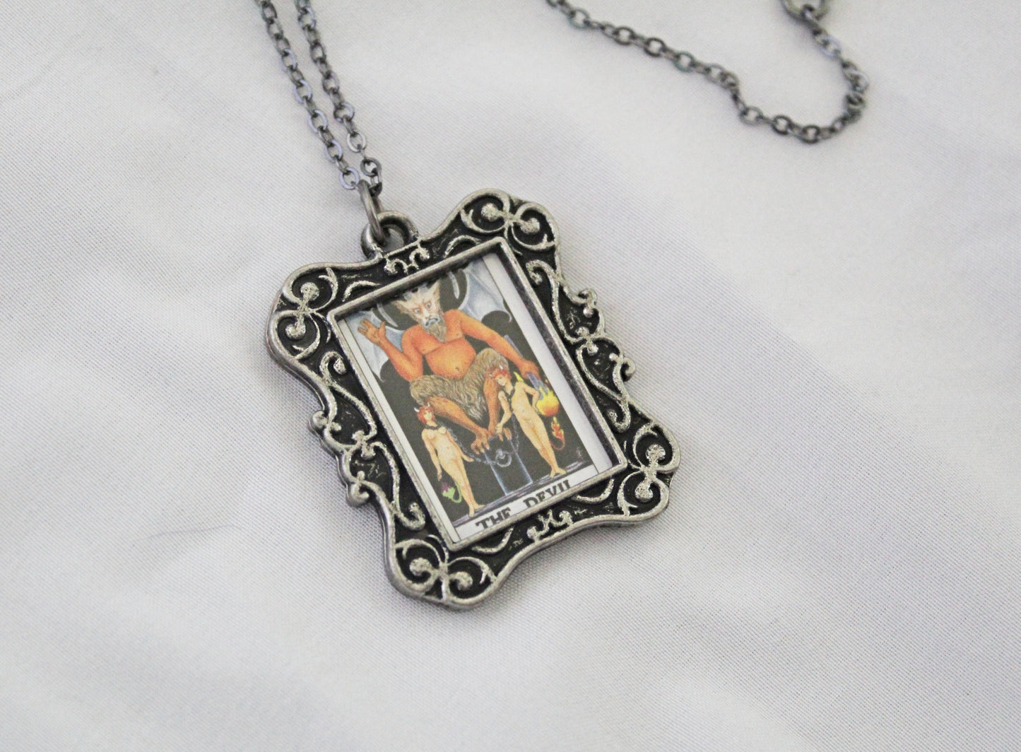 The Devil Tarot Card Necklace