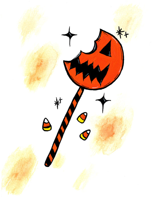 Halloween Lollipop Art Print