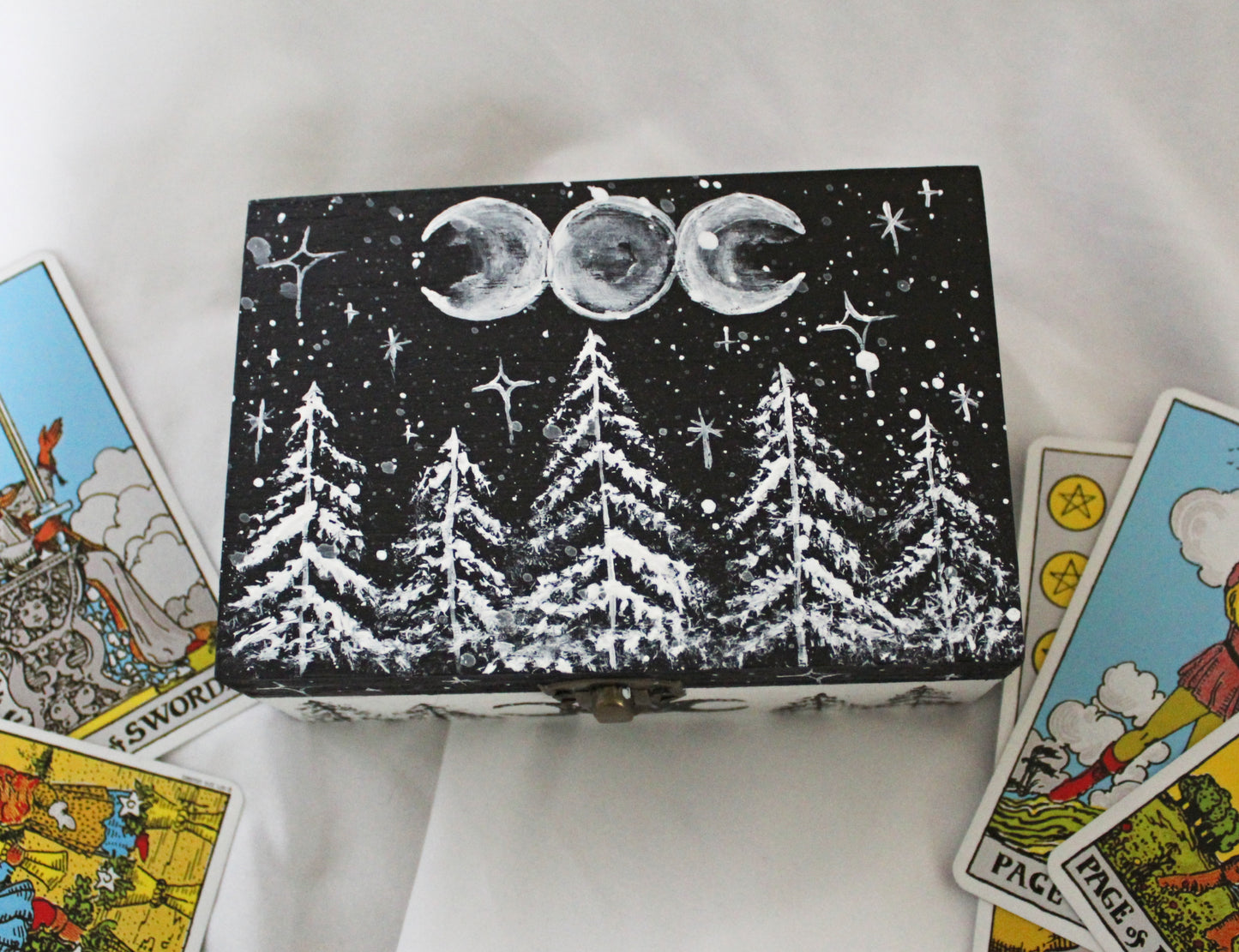 Forest Scene White Tree Tarot Box