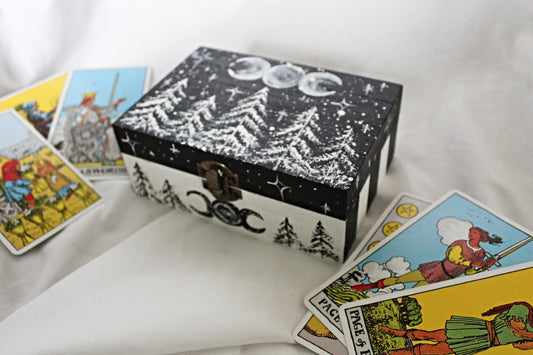 Forest Scene White Tree Tarot Box