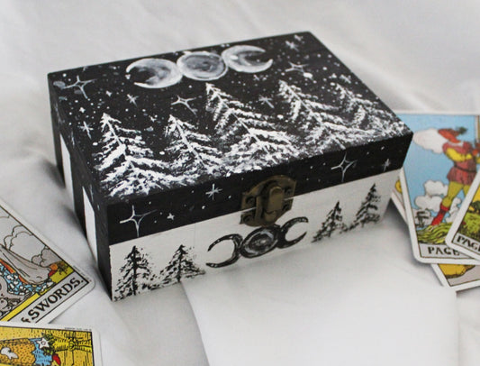 Forest Scene White Tree Tarot Box