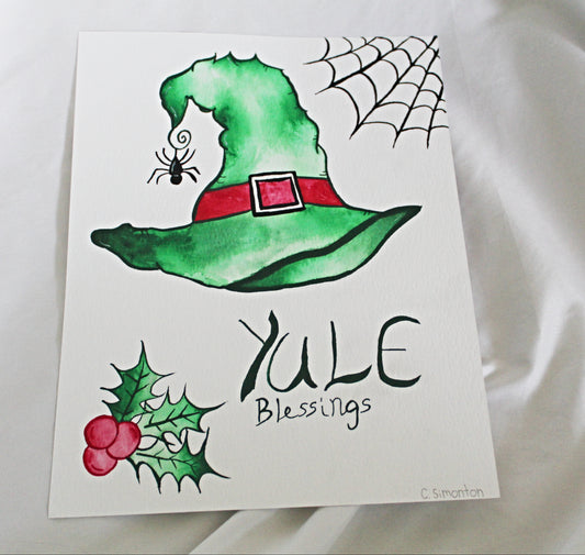 Yule Witch Hat Art Print